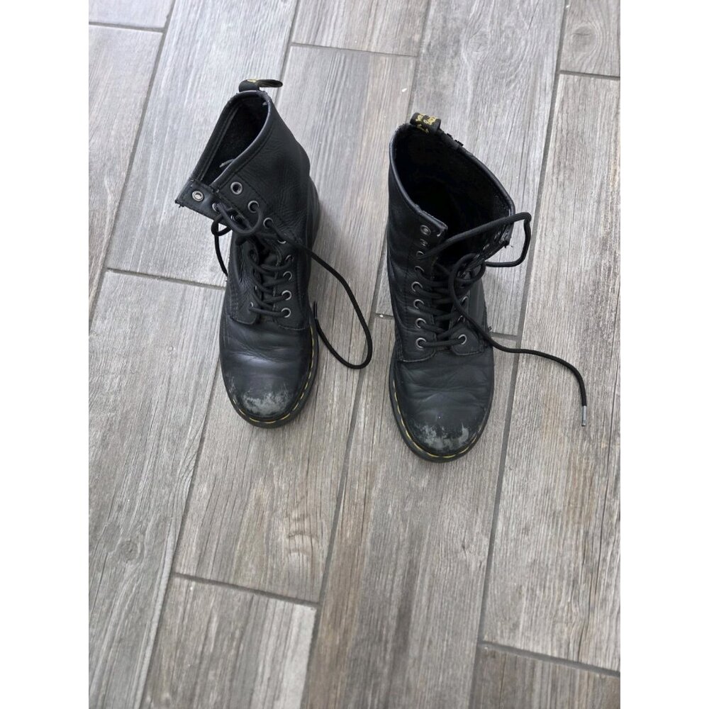 Dr. Martens 1460 Boot - Women's Size 8. Worn. Front Chipped. Condition Fair